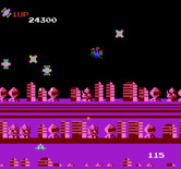 Exerion for NES / Famicom - Multiple enemy types can appear at once.