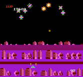 Exerion for NES / Famicom - A new round and a new enemy type.