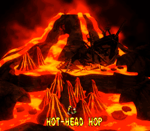 Donkey Kong Country 2: Diddy's Kong Quest Super NES Screenshot: Time for the Hot-Head Hop.