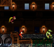 Donkey Kong Country 2: Diddy's Kong Quest for Super NES - This croc looks tough, be careful!