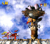 Donkey Kong Country 2: Diddy's Kong Quest for Super NES - Yikes! It's the first end of level boss.