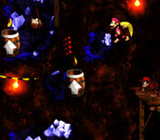 Donkey Kong Country 2: Diddy's Kong Quest for Super NES - Leap into these barrels to avoid falling!