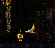 Donkey Kong Country 2: Diddy's Kong Quest for Super NES - The floor moves continuously up here.