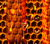 Donkey Kong Country 2: Diddy's Kong Quest for Super NES - Use the sticky honey to help climb walls.