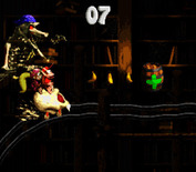 Donkey Kong Country 2: Diddy's Kong Quest for Super NES - A ghost chases me in the mine cart...
