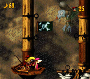 Donkey Kong Country 2: Diddy's Kong Quest for Super NES - A large pirate bird! Must be end of the level...