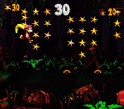 Donkey Kong Country 2: Diddy's Kong Quest for Super NES - Collect stars in this mini-game.