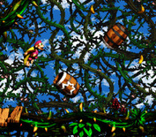 Donkey Kong Country 2: Diddy's Kong Quest for Super NES - Time to leap into some barrels!