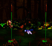 Donkey Kong Country 2: Diddy's Kong Quest for Super NES - Climbing and jumping...