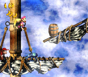 Donkey Kong Country 2: Diddy's Kong Quest for Super NES - Jumping and climbing my way upwards...