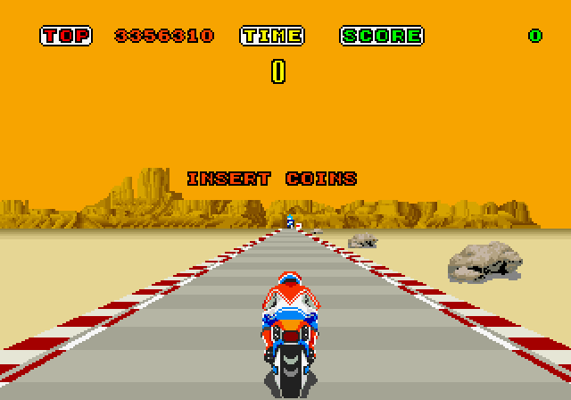 Hang-On Arcade Screenshot: Game demo.