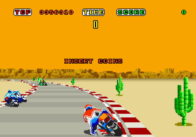 Hang-On Arcade Screenshot: Game demo.