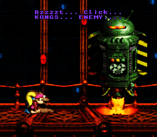 Donkey Kong Country 3: Dixie Kong's Double Trouble! Super NES Screenshot: This thing doesn't like me...
