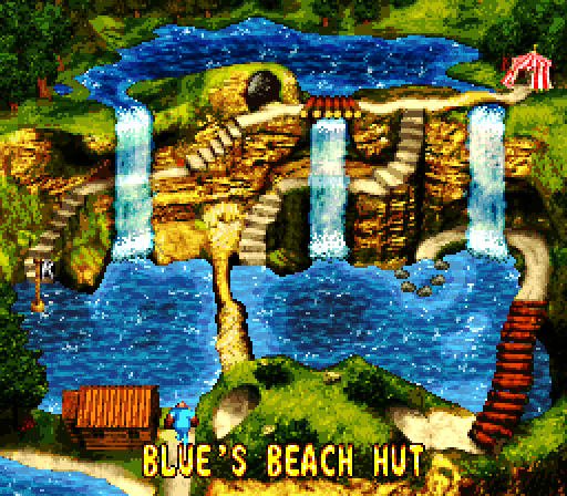 Donkey Kong Country 3: Dixie Kong's Double Trouble! Super NES Screenshot: A little bit more map is revealed...
