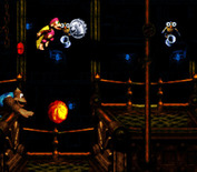 Donkey Kong Country 3: Dixie Kong's Double Trouble! for Super NES - Leaping over fireballs...