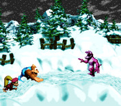 Donkey Kong Country 3: Dixie Kong's Double Trouble! for Super NES - It's rather icy here...