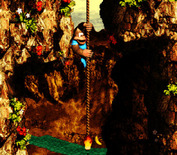Donkey Kong Country 3: Dixie Kong's Double Trouble! for Super NES - Uh oh, the ropes on fire!