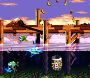 Donkey Kong Country 3: Dixie Kong's Double Trouble! for Super NES - Now I'm a fish!