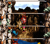 Donkey Kong Country 3: Dixie Kong's Double Trouble! for Super NES - Climb past all of the explosive barrels...who can also climb!