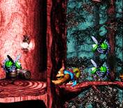 Donkey Kong Country 3: Dixie Kong's Double Trouble! for Super NES - Hornets are everywhere, be careful!