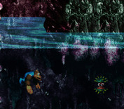 Donkey Kong Country 3: Dixie Kong's Double Trouble! for Super NES - Dangerous spikey creatures are in the water, be careful when swimming...