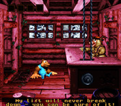 Donkey Kong Country 3: Dixie Kong's Double Trouble! for Super NES - A lift takes me to the next area...