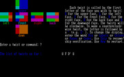 Rubik's Cube for IBM PC/Compatibles - Several cube options are available, such as only showing the color with no labels.