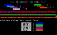 Rubik's Cube for IBM PC/Compatibles - Here's the game options selected.