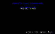 Rubik's Cube for IBM PC/Compatibles - Title screen.