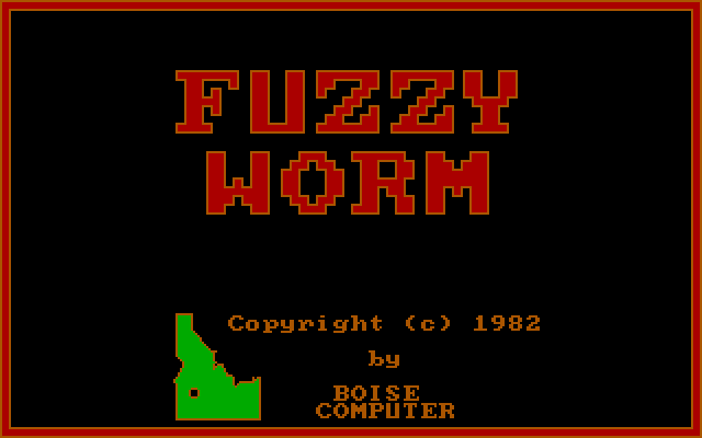 Fuzzy Worm IBM PC/Compatibles Screenshot: Title screen.