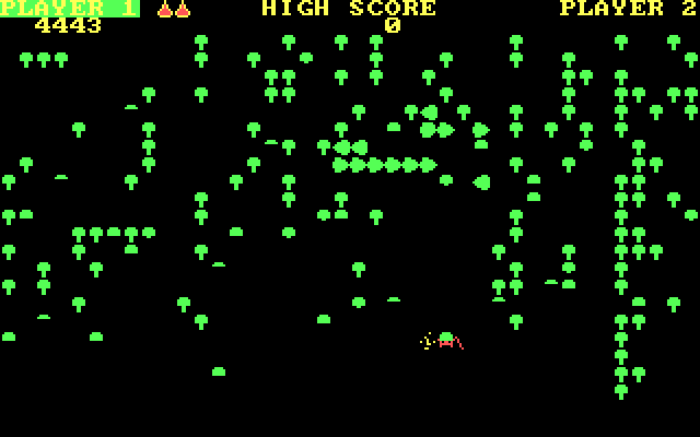 Mushroom Mania IBM PC/Compatibles Screenshot: Oh no, the spider got me!