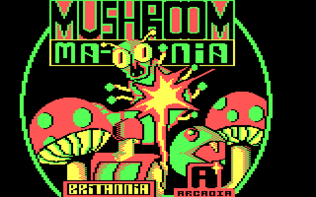 Mushroom Mania IBM PC/Compatibles Screenshot: Title screen.