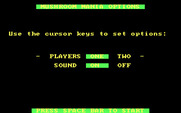 Mushroom Mania for IBM PC/Compatibles - Set some game options.