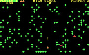 Mushroom Mania for IBM PC/Compatibles - Watch out for the incoming centipede!
