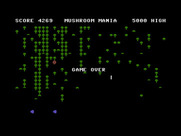 Mushroom Mania for Commodore 16 & Plus/4 - Game over.