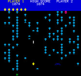 Mushroom Mania for Oric - Only one centipede segment left...