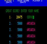 Mushroom Mania for Oric - Game over, but I got a new high score!