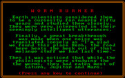 Worm Burner for IBM PC/Compatibles - Instructions, page 2...there are several more pages also!