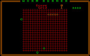 Worm Burner for IBM PC/Compatibles - Game start.