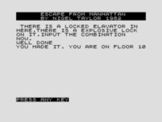 Escape From Manhattan for ZX81 / Timex Sinclair 1000 - There's a lock here so I'll need that combination I found earlier...and I made it!