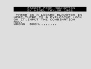 Escape From Manhattan for ZX81 / Timex Sinclair 1000 - If you enter a wrong combination...boom!