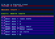 Golden Baton, The for Atari 8-bit - Encounter with a deadly wolf.