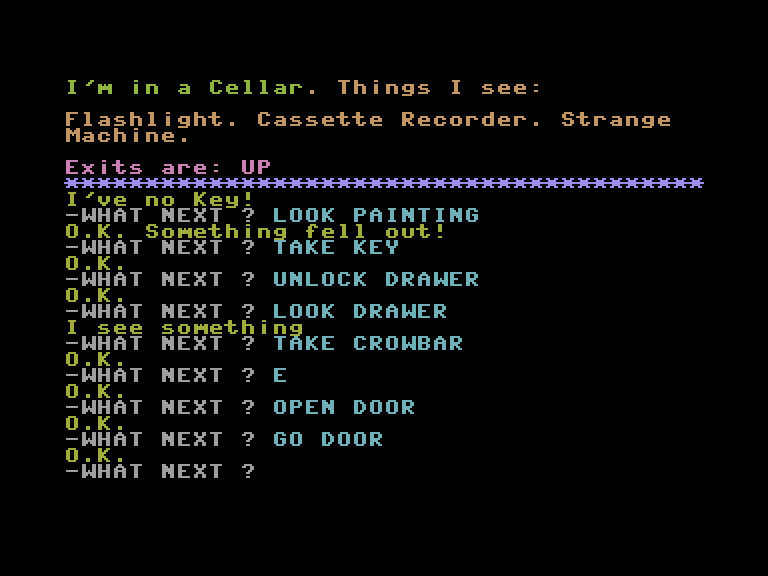 Time Machine, The Commodore 16 & Plus/4 Screenshot: Exploring the area.