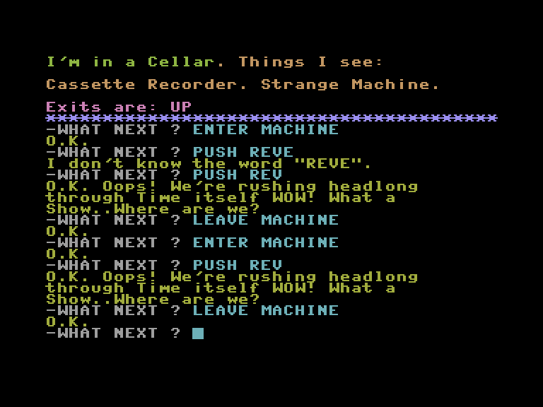 Time Machine, The Commodore 16 & Plus/4 Screenshot: Should I really be messing with this thing?