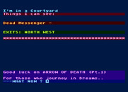 Arrow of Death: Part I for Atari 8-bit - Game start.