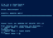 Arrow of Death: Part I for Atari 8-bit - The game has an option to turn off the color highlights.