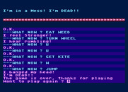 Arrow of Death: Part II for Atari 8-bit - I'm dead! Game over.