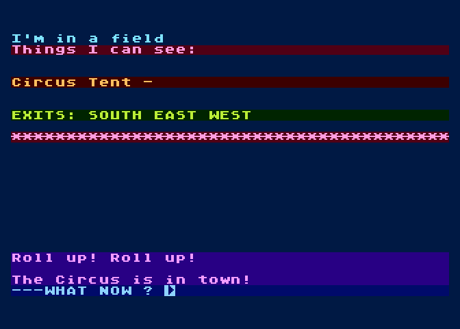 Circus Atari 8-bit Screenshot: Game start.