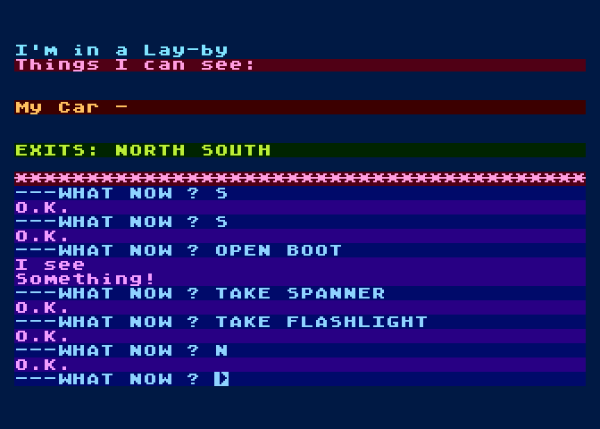 Circus Atari 8-bit Screenshot: Exploring the area...