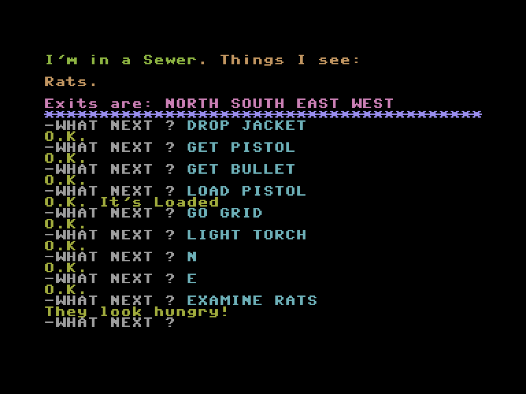 Waxworks Commodore 16 & Plus/4 Screenshot: The rats look hungry!